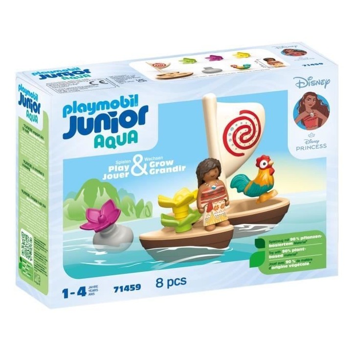 PLAYMOBIL Junior 71459 Vaiana et bateau a voile, Flotte dans l'eau, Jouet pour le bain, Disney, Des 12 mois PLAYMOBIL Junior 71459 Vaiana et bateau a voile, Flotte dans l'eau, Jouet pour le bain, Disney, Des 12 mois