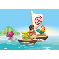 PLAYMOBIL Junior 71459 Vaiana et bateau a voile, Flotte dans l'eau, Jo