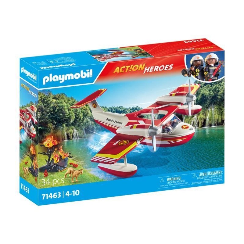 PLAYMOBIL 71463 Hydravion avec pompier - Action Heroes - Les pompiers PLAYMOBIL 71463 Hydravion avec pompier - Action Heroes - Les pompiers