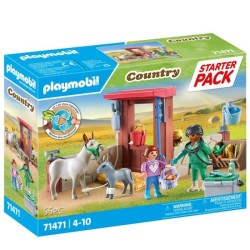 PLAYMOBIL 71471 Vétérinaire avec animaux de la ferme, Country la fer