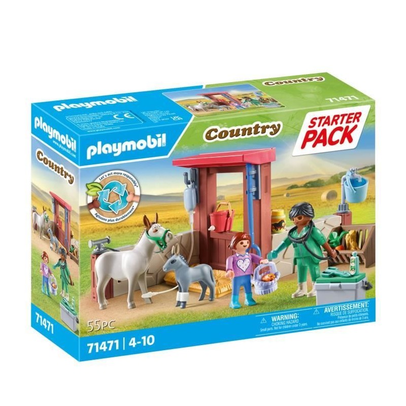 PLAYMOBIL 71471 Vétérinaire avec animaux de la ferme, Country la fer PLAYMOBIL 71471 Vétérinaire avec animaux de la ferme, Country la fer