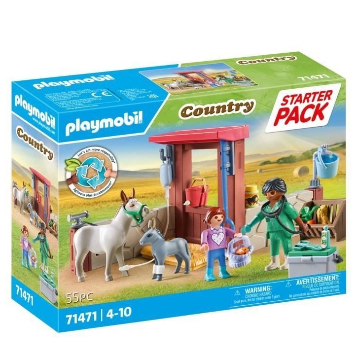 PLAYMOBIL 71471 Vétérinaire avec animaux de la ferme, Country la ferme, 55 pieces, Des 4 ans PLAYMOBIL 71471 Vétérinaire avec animaux de la ferme, Country la ferme, 55 pieces, Des 4 ans