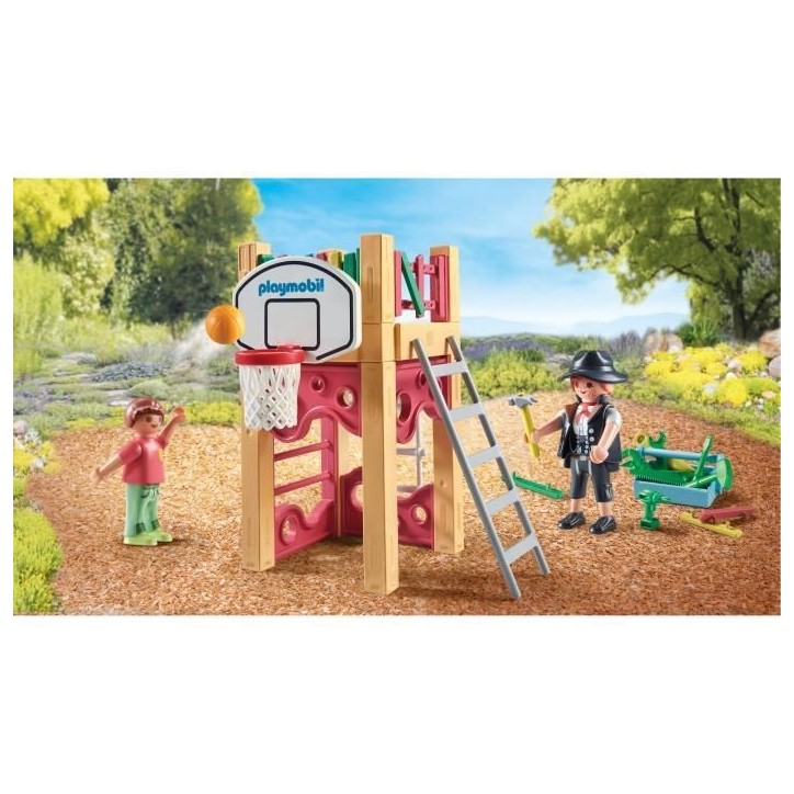 PLAYMOBIL 71475 Charpentier avec tourelle de jeu - My Life - 58 pieces - Jeu de rôle créatif PLAYMOBIL 71475 Charpentier avec tourelle de jeu - My Life - 58 pieces - Jeu de rôle créatif