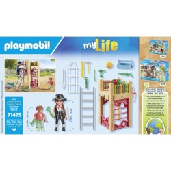 PLAYMOBIL 71475 Charpentier avec tourelle de jeu - My Life - 58 pieces