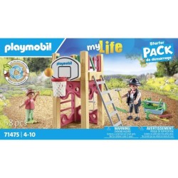 PLAYMOBIL 71475 Charpentier avec tourelle de jeu - My Life - 58 pieces