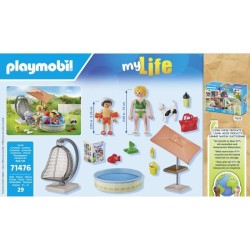 PLAYMOBIL 71476 StarterPack Maman et enfant avec fauteuil suspendu, My