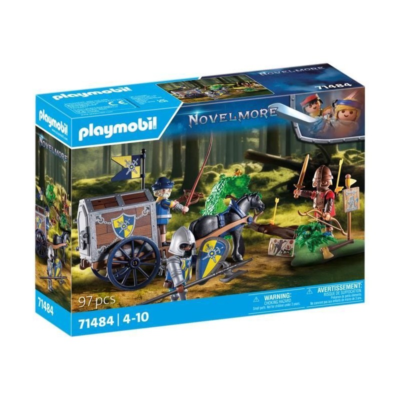 PLAYMOBIL 71484 Convoi de Novelmore avec bandit, Novelmore, Chevaliers PLAYMOBIL 71484 Convoi de Novelmore avec bandit, Novelmore, Chevaliers