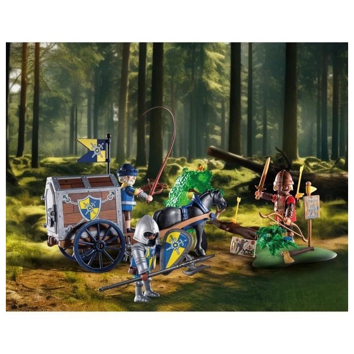 PLAYMOBIL 71484 Convoi de Novelmore avec bandit, Novelmore, Chevaliers et voleurs, Des 5 ans