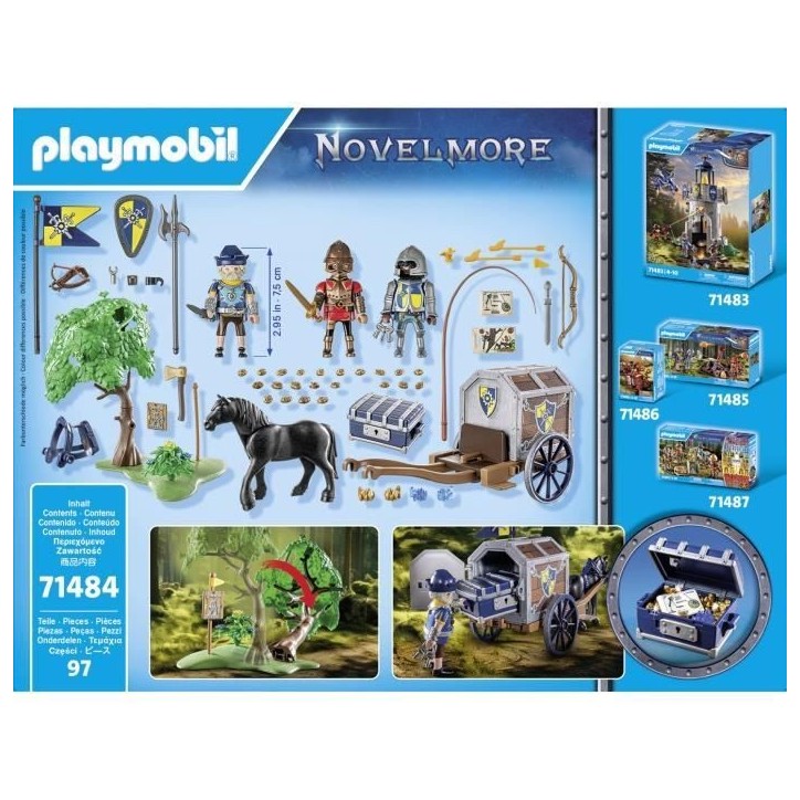 PLAYMOBIL 71484 Convoi de Novelmore avec bandit, Novelmore, Chevaliers et voleurs, Des 5 ans