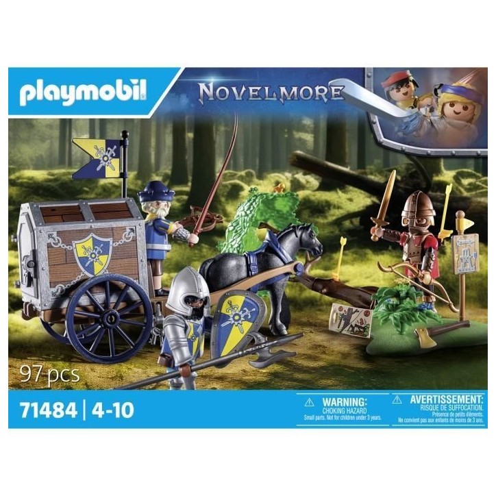 PLAYMOBIL 71484 Convoi de Novelmore avec bandit, Novelmore, Chevaliers et voleurs, Des 5 ans