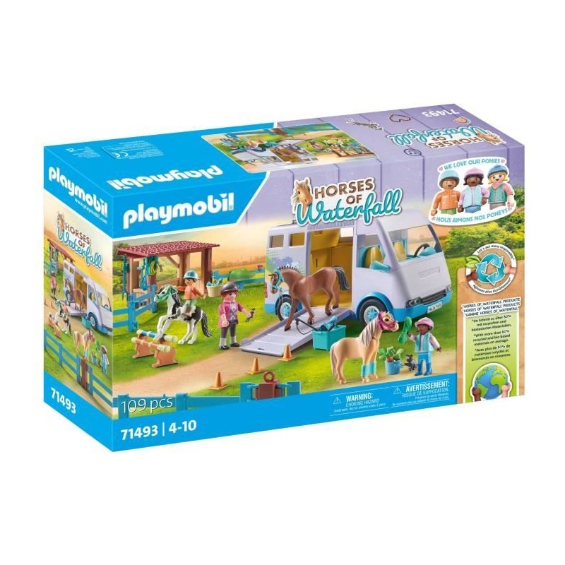 PLAYMOBIL 71493 Van pour cheval et poneys avec enclos, Horses of Water PLAYMOBIL 71493 Van pour cheval et poneys avec enclos, Horses of Water