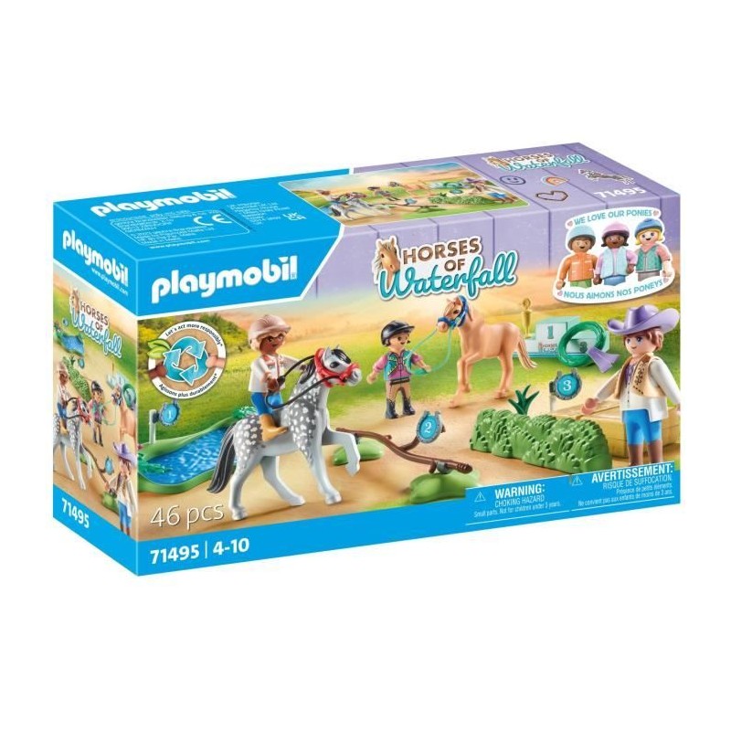 PLAYMOBIL 71495 Cavaliers poneys et saut d'obstacles PLAYMOBIL 71495 Cavaliers poneys et saut d'obstacles