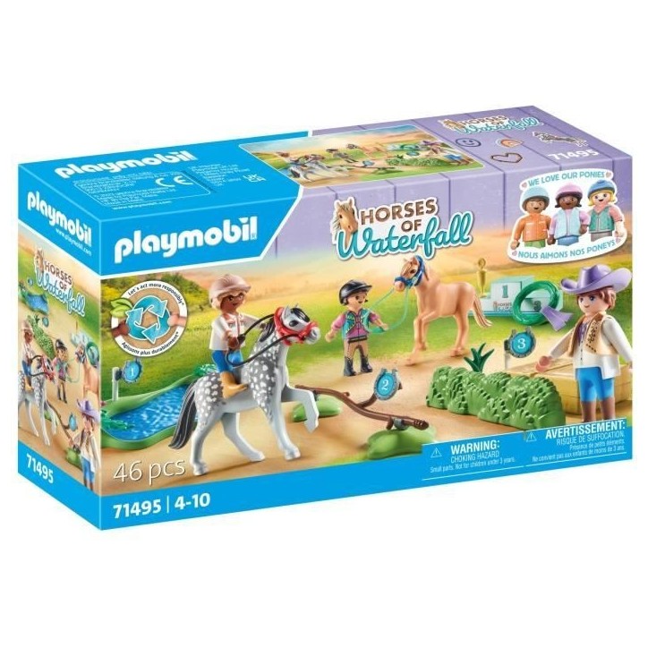 PLAYMOBIL 71495 Cavaliers poneys et saut d'obstacles PLAYMOBIL 71495 Cavaliers poneys et saut d'obstacles