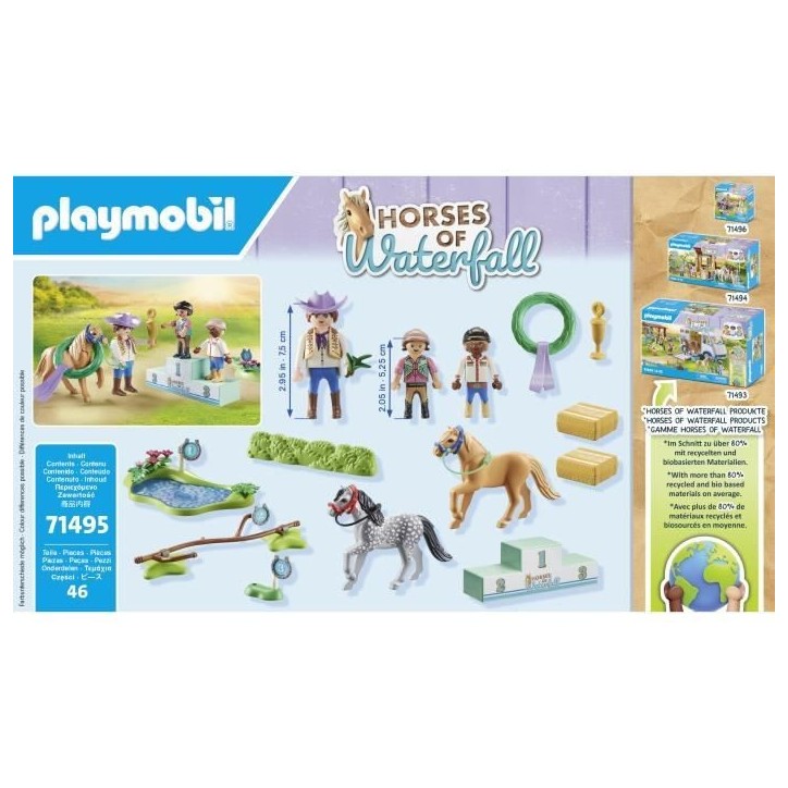 PLAYMOBIL 71495 Cavaliers poneys et saut d'obstacles PLAYMOBIL 71495 Cavaliers poneys et saut d'obstacles