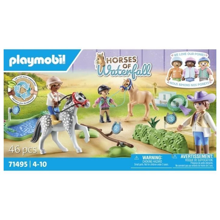 PLAYMOBIL 71495 Cavaliers poneys et saut d'obstacles PLAYMOBIL 71495 Cavaliers poneys et saut d'obstacles