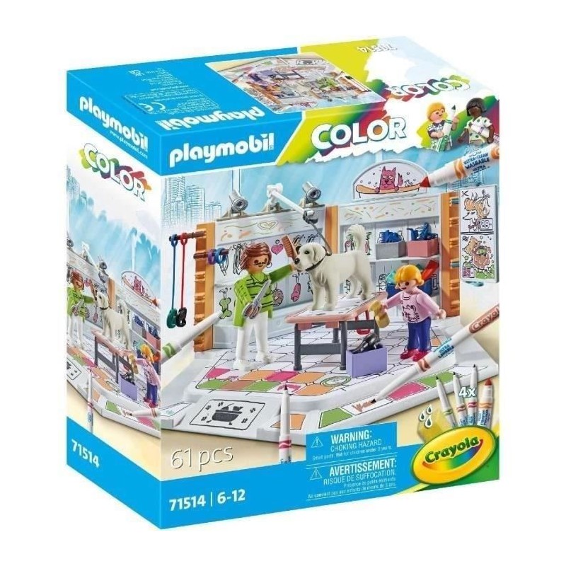 PLAYMOBIL Color 71514 Salon de toilettage, Crayons Crayola pour dessin PLAYMOBIL Color 71514 Salon de toilettage, Crayons Crayola pour dessin