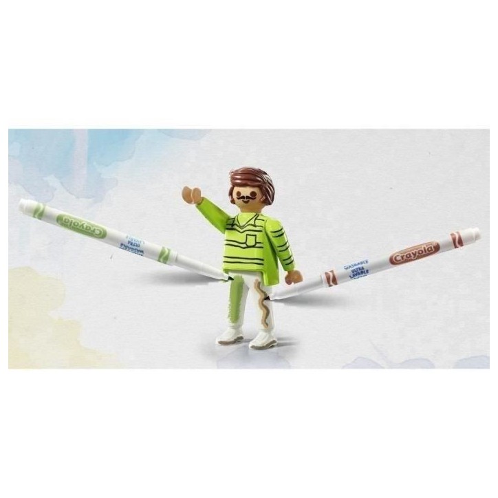 PLAYMOBIL Color 71514 Salon de toilettage, Crayons Crayola pour dessiner sur les personnages, 61 pieces, Des 5 ans
