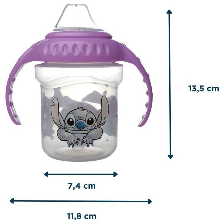Tasse a poignées - THERMOBABY - 250 ml - Bec silicone - Lilo & Stitch
