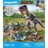 PLAYMOBIL 71524 Explorateur avec moto et tyrannosaure, Dinos, 46 piece