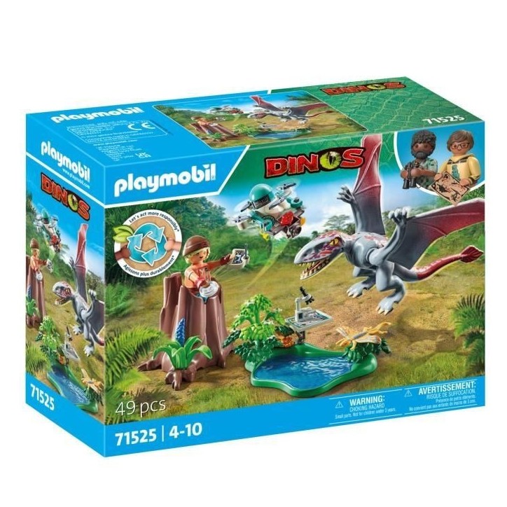 PLAYMOBIL 71525 Drone d'observation avec dimorphodon, Dinos, 49 pieces, Des 4 ans