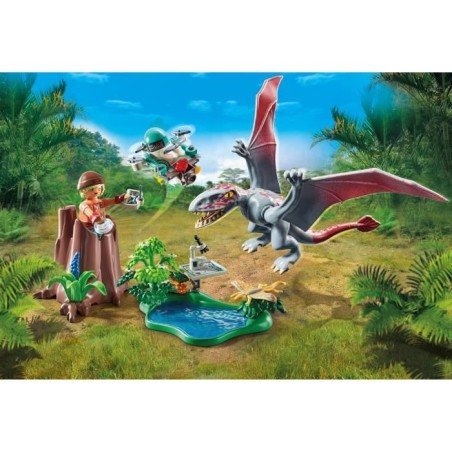 PLAYMOBIL 71525 Drone d'observation avec dimorphodon, Dinos, 49 pieces, Des 4 ans