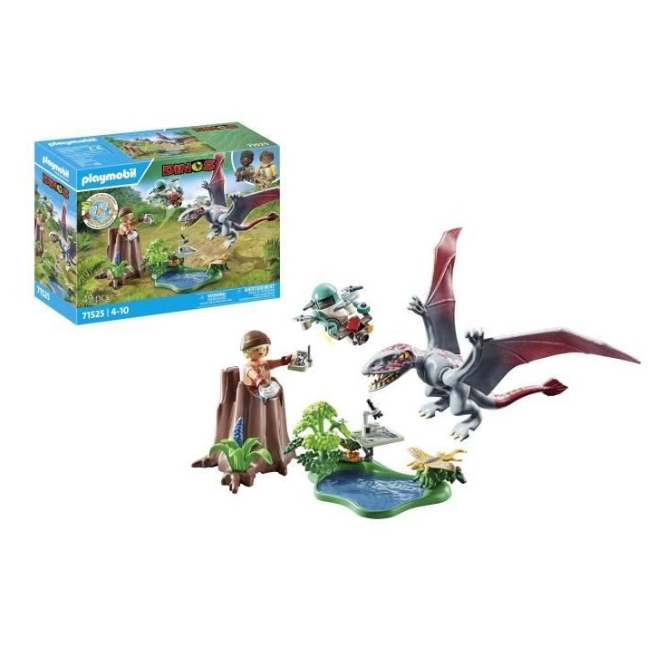 PLAYMOBIL 71525 Drone d'observation avec dimorphodon, Dinos, 49 pieces, Des 4 ans