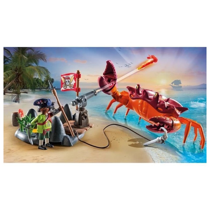 PLAYMOBIL 71532 Pirate et crabe géant, Les Pirates, 26 pieces, Des 4 ans