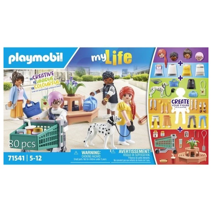 PLAYMOBIL 71541 My Figures Shopping, My Life, 80 pieces, Des 5 ans