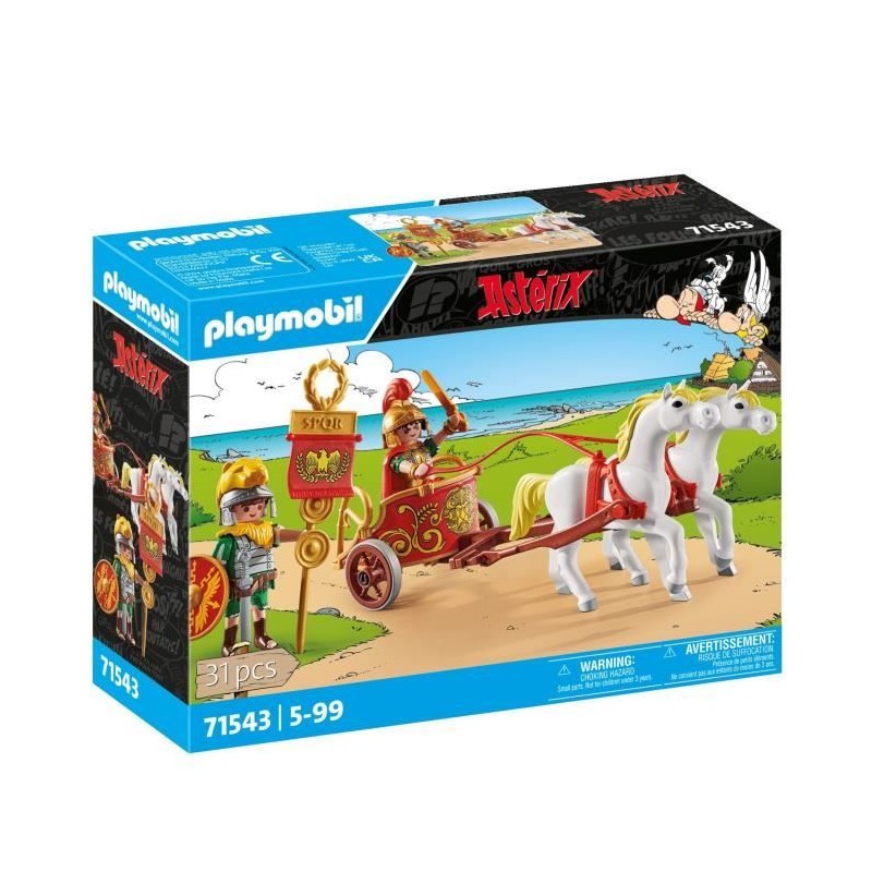 PLAYMOBIL 71543 Char romain et chevaux, Astérix, Personnage de la BD, PLAYMOBIL 71543 Char romain et chevaux, Astérix, Personnage de la BD,