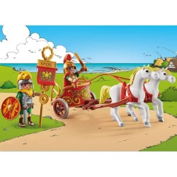 PLAYMOBIL 71543 Char romain et chevaux, Astérix, Personnage de la BD,