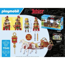PLAYMOBIL 71543 Char romain et chevaux, Astérix, Personnage de la BD,