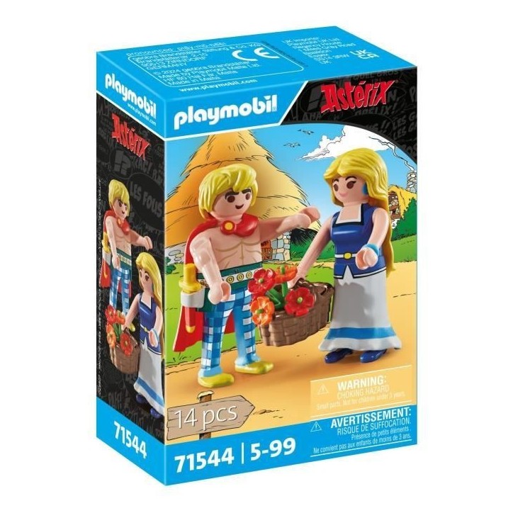 PLAYMOBIL 71544 Tragicomix et Falbala, Personnages d'Astérix, 14 pieces, Des 5 ans