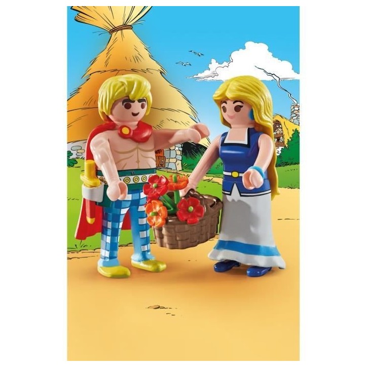 PLAYMOBIL 71544 Tragicomix et Falbala, Personnages d'Astérix, 14 pieces, Des 5 ans