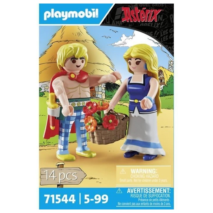 PLAYMOBIL 71544 Tragicomix et Falbala, Personnages d'Astérix, 14 pieces, Des 5 ans
