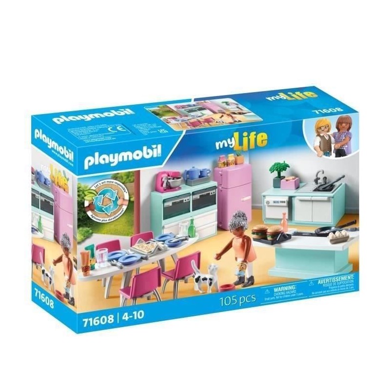 PLAYMOBIL 71608 Cuisine avec ilôt central, My life, Maison d'architec PLAYMOBIL 71608 Cuisine avec ilôt central, My life, Maison d'architec