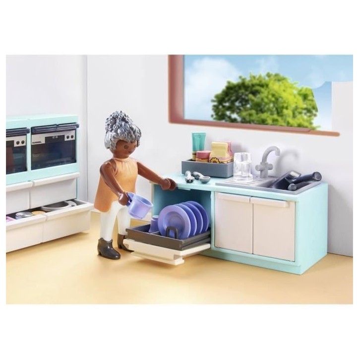 PLAYMOBIL 71608 Cuisine avec ilôt central, My life, Maison d'architecte, 105 pieces, Des 4 ans PLAYMOBIL 71608 Cuisine avec ilôt central, My life, Maison d'architecte, 105 pieces, Des 4 ans
