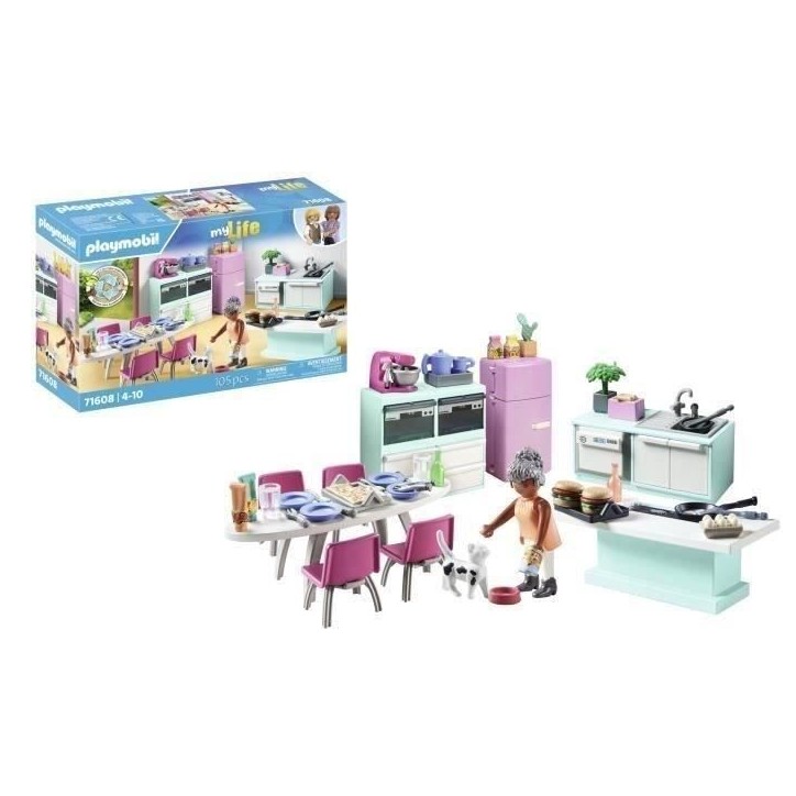 PLAYMOBIL 71608 Cuisine avec ilôt central, My life, Maison d'architecte, 105 pieces, Des 4 ans PLAYMOBIL 71608 Cuisine avec ilôt central, My life, Maison d'architecte, 105 pieces, Des 4 ans