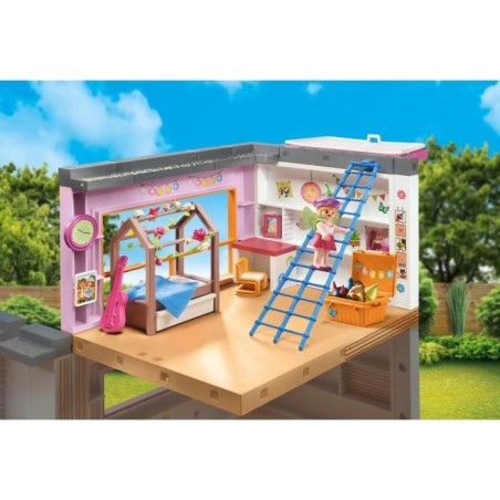 PLAYMOBIL 71610 Chambre d'enfant avec lit cabane, My Life Maison d'architecture, 97 pieces, Des 4 ans