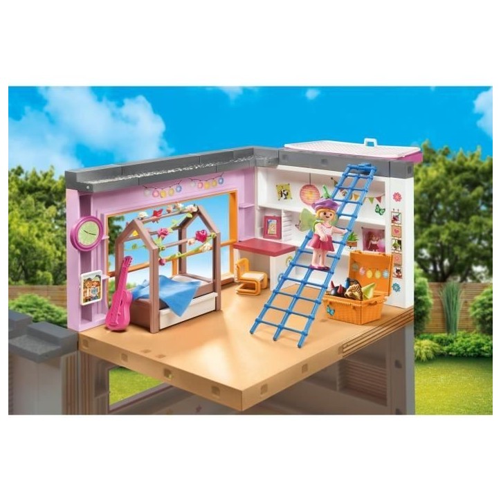 PLAYMOBIL 71610 Chambre d'enfant avec lit cabane, My Life Maison d'architecture, 97 pieces, Des 4 ans PLAYMOBIL 71610 Chambre d'enfant avec lit cabane, My Life Maison d'architecture, 97 pieces, Des 4 ans