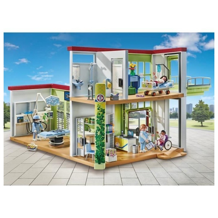 PLAYMOBIL 71615 Hôpital aménagé, Action Heroes, L'hôpital, 165 pieces, Des 4 ans PLAYMOBIL 71615 Hôpital aménagé, Action Heroes, L'hôpital, 165 pieces, Des 4 ans