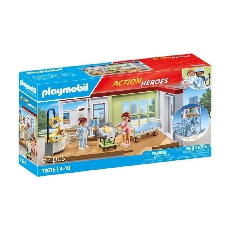 PLAYMOBIL 71616 Chambre de maternité, City Life, L'hôpital, Piece co PLAYMOBIL 71616 Chambre de maternité, City Life, L'hôpital, Piece co