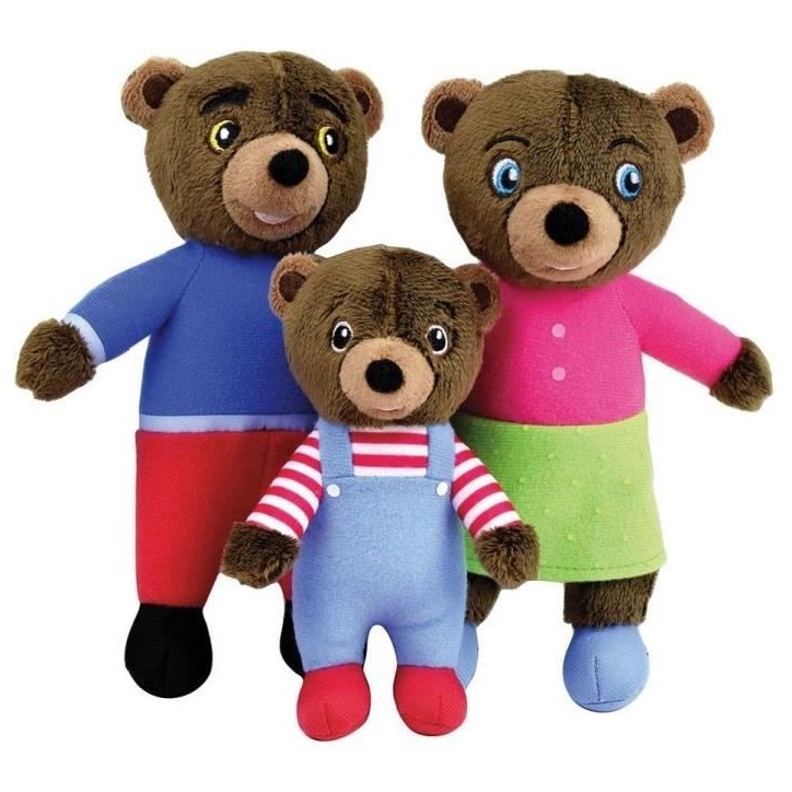 Coffret peluche - PETIT OURS BRUN - JEMINI - Famille : Maman ours, Papa ours et Petit ours brun