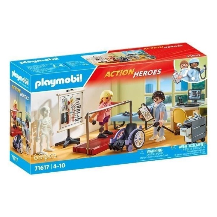 PLAYMOBIL 71617 Atelier de kinésithérapie, L'hôpital, Action Heroes, 69 pieces, Des 4 ans PLAYMOBIL 71617 Atelier de kinésithérapie, L'hôpital, Action Heroes, 69 pieces, Des 4 ans