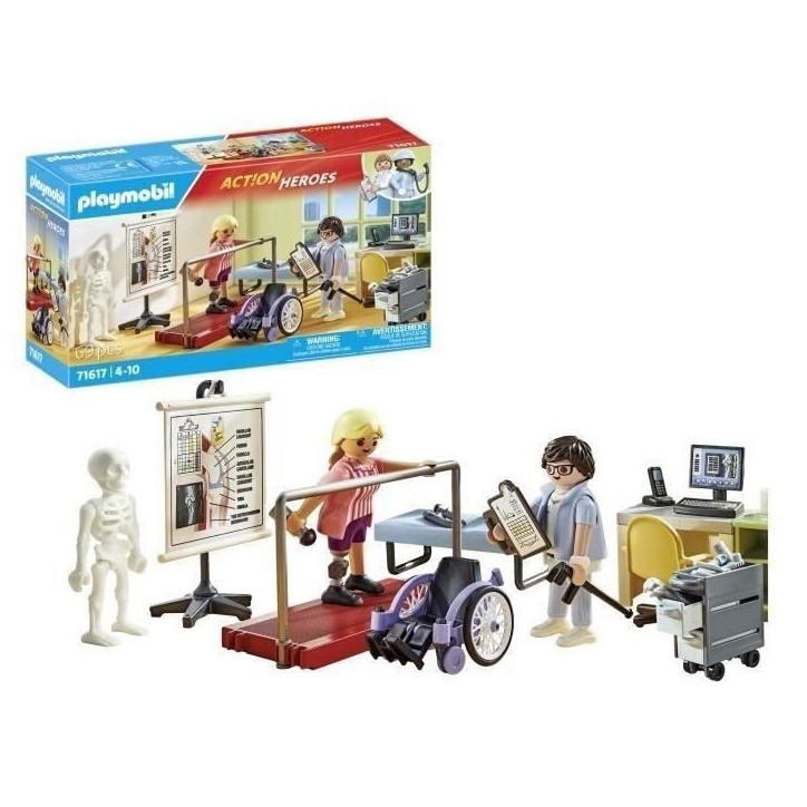 PLAYMOBIL 71617 Atelier de kinésithérapie, L'hôpital, Action Heroes, 69 pieces, Des 4 ans PLAYMOBIL 71617 Atelier de kinésithérapie, L'hôpital, Action Heroes, 69 pieces, Des 4 ans