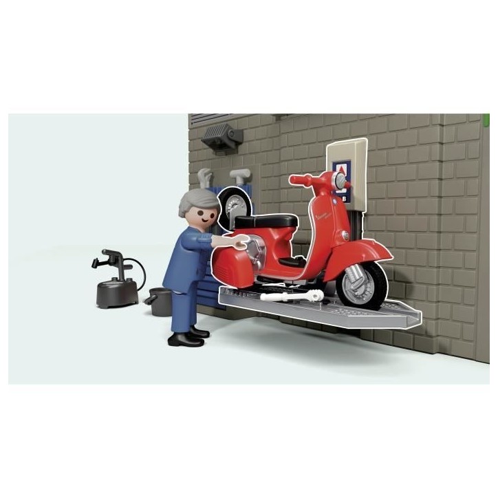 PLAYMOBIL 71620 Vespa Garage, Style rétro, années 60, 88 pieces, Adulte, Classic cars PLAYMOBIL 71620 Vespa Garage, Style rétro, années 60, 88 pieces, Adulte, Classic cars