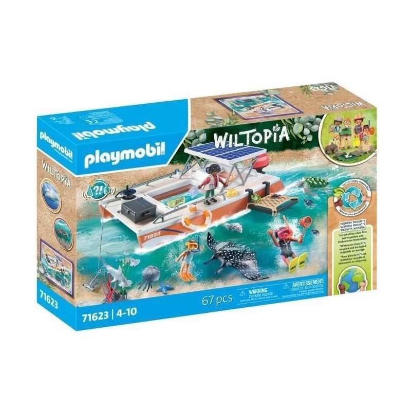 PLAYMOBIL 71623 Bateau de surveillance des récifs coralliens, 67 piec PLAYMOBIL 71623 Bateau de surveillance des récifs coralliens, 67 piec