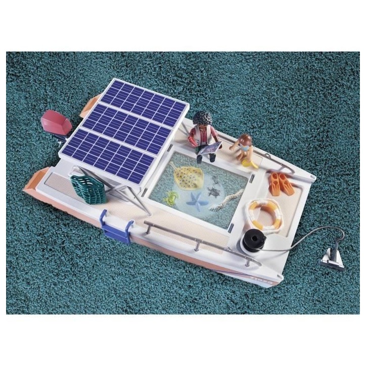 PLAYMOBIL 71623 Bateau de surveillance des récifs coralliens, 67 pieces, Des 4 ans