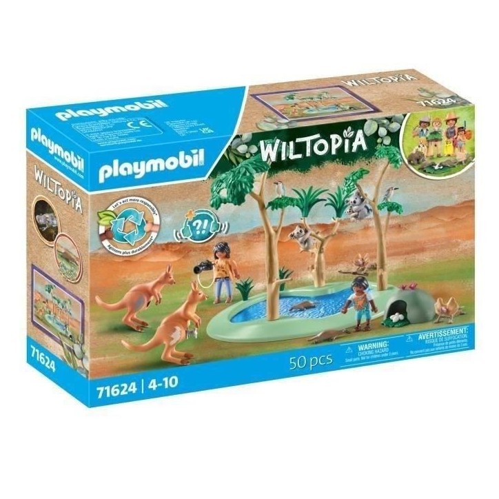 PLAYMOBIL 71624 Explorateurs avec animaux australiens, Wiltopia, 50 pieces, Des 4 ans