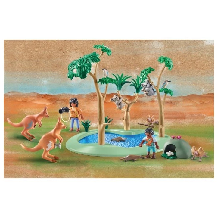 PLAYMOBIL 71624 Explorateurs avec animaux australiens, Wiltopia, 50 pieces, Des 4 ans