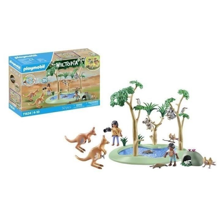 PLAYMOBIL 71624 Explorateurs avec animaux australiens, Wiltopia, 50 pieces, Des 4 ans